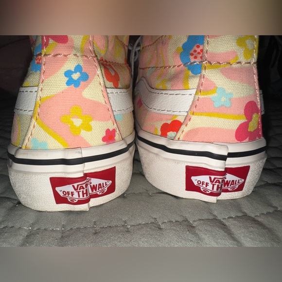 Vans SK8 High Top Shoes Size M 5.5/ W 7 Off the Wall Floral Hippy Sneakers - Picture 4 of 10